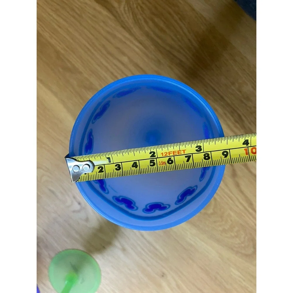 Disney Mickey Mouse Frosted Plastic Wine Glasses Set of 4 Neon Colors Party Cups - Picture 4 of 10